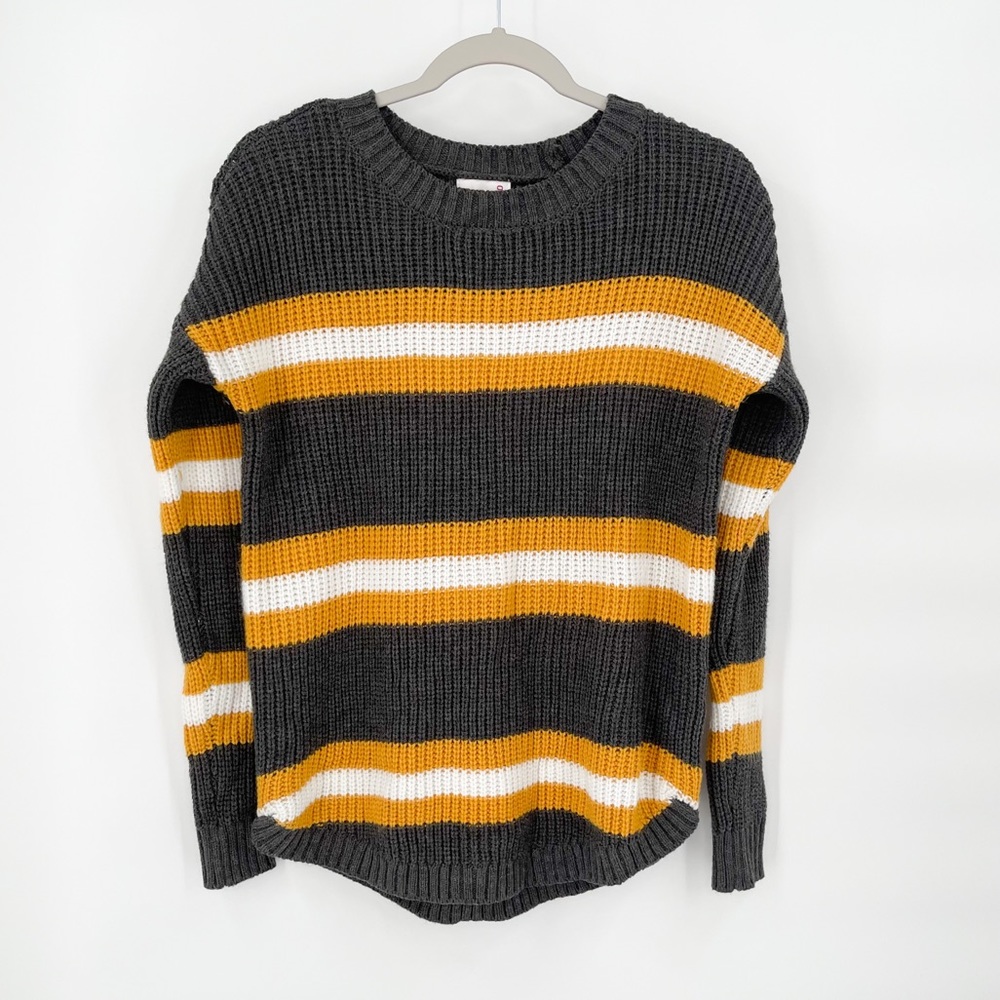 SO Striped Knit Sweater Women’s Size Medium